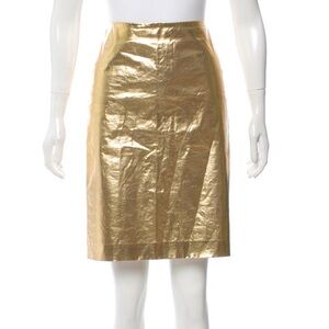 Simone Rocha Metallic Gold Mid Skirt
